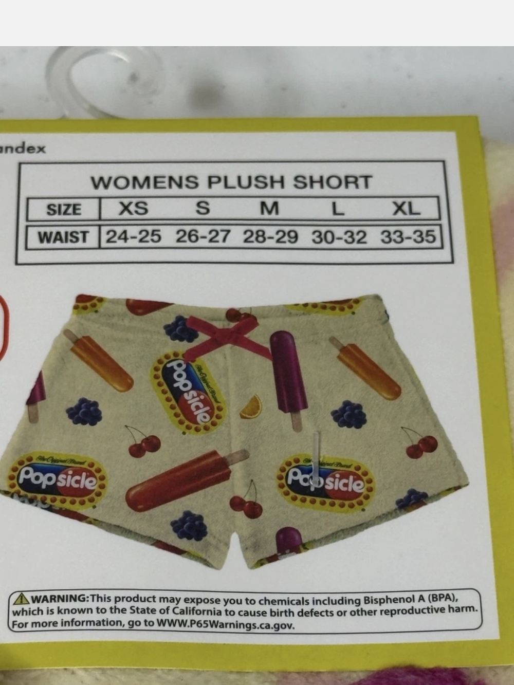 The Original Popsicle Icecream Women's Graphic Novelty Lounge Soft Fuzzy Shorts - Picture 5 of 5
